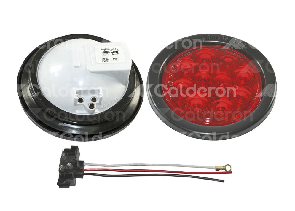 PLAFON SELLADO 4" ROJO 10 LEDS RAFAGA 8028R TRAKTOLAMP