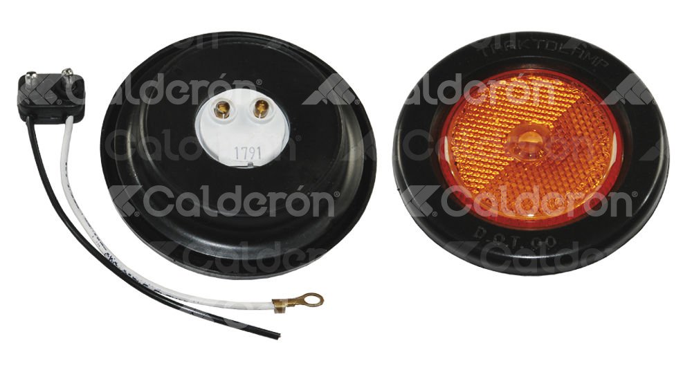 PLAFON SELLADO 2 1/2" AMBAR FOCO FIJO CON REFLEJANTE 2240-1A TRAKTOLAMP