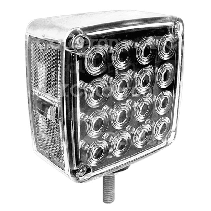 DIRECCIONAL CUADRADO 1 TORNILLO 34 LED CON MOVIMIENTO CRISTAL DERECHO 9324CMR TRAKTOLAMP