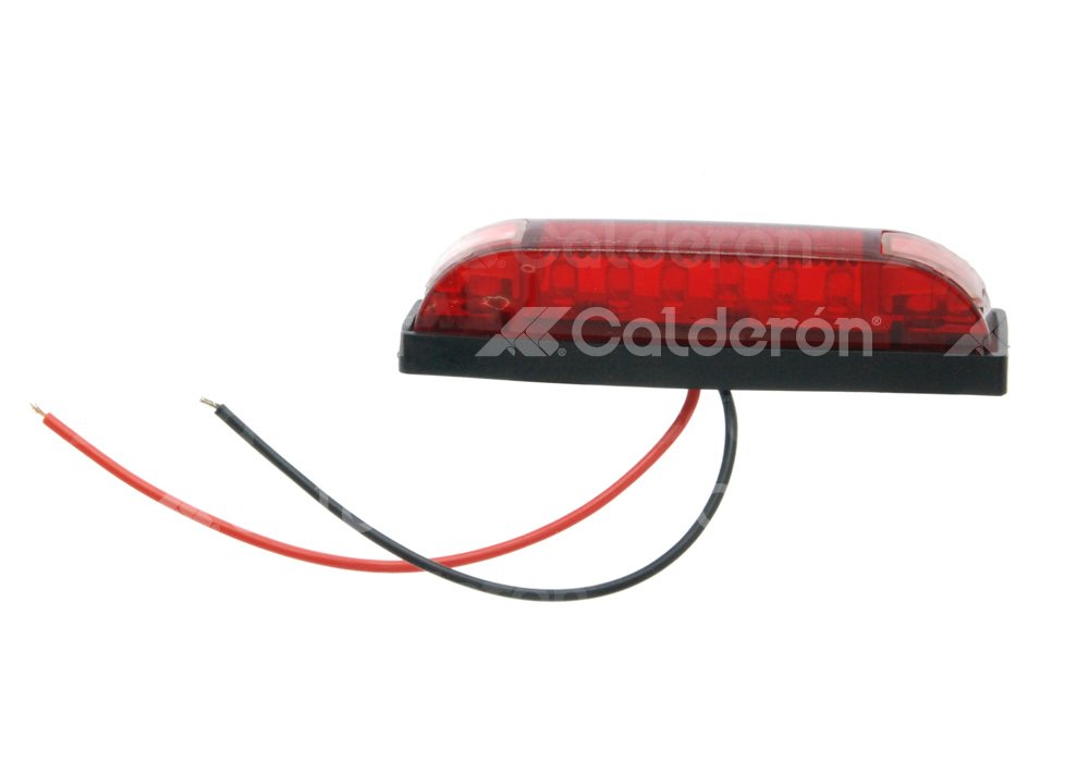 PLAFON SELLADO LINEA LATERAL 6 LEDS ROJO FIJO  JUEGO (2 PIEZAS) NS-BL0806-RN IMPORTACION