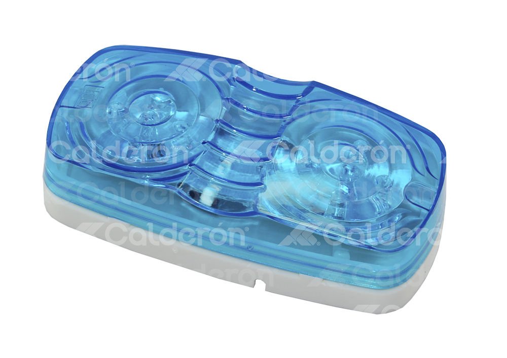 PLAFON DOBLE OPTICA 10 LEDS AZUL IMPORTACION