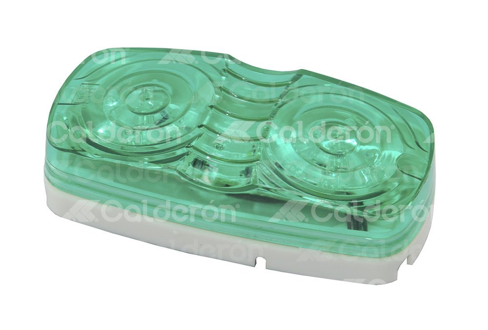 PLAFON DOBLE OPTICA 10 LEDS VERDE IMPORTACION