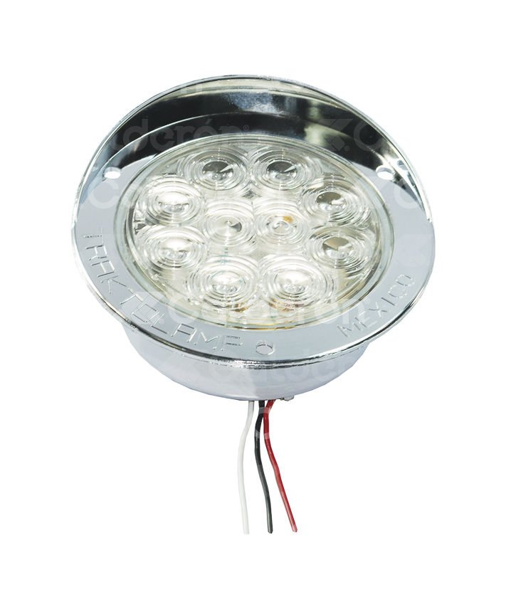 PLAFON CROMADO 4" AMBAR 10 LED GIRATORIO CRISTAL  9029CGA TRAKTOLAMP