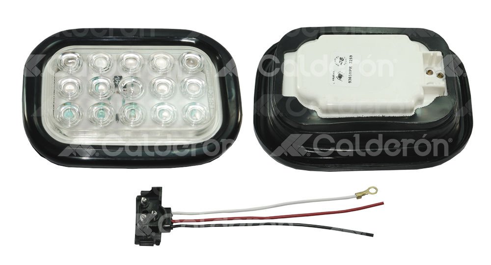PLAFON RECTANGULAR 15" LED ROJO DE MOVIMIENTO CRISTAL 9365MPR TRAKTOLAMP