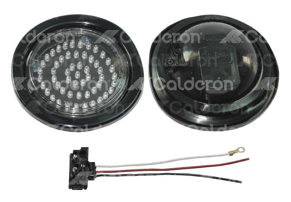 PLAFON 4" 54 LED AMBAR MOVIMIENTO CIRCULAR CON GROMMET CRISTAL 9058MCA TRAKTOLAMP