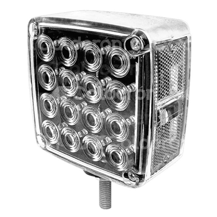 DIRECCIONAL CUADRADO 1 TORNILLO 34 LED SIN MOVIMIENTO CRISTAL IZQUIERDO 9324CL TRAKTOLAMP