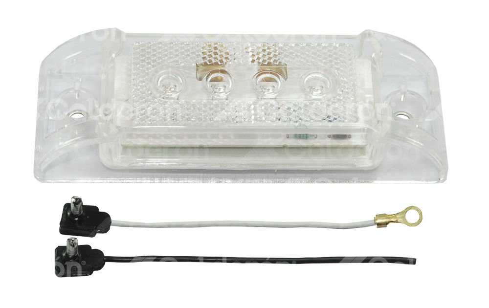 PLAFON RECTANGULAR LATERAL 4 LED AMBAR CRISTAL 9025OPA TRAKTOLAMP