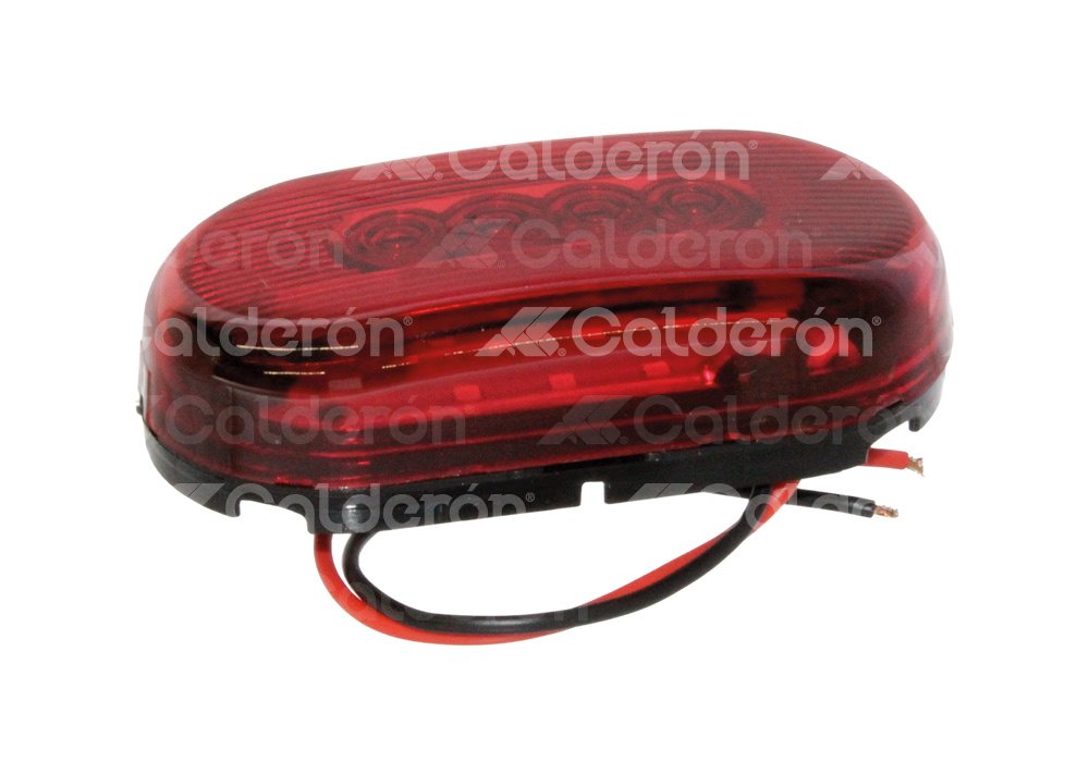 PLAFON LATERAL OVAL 10 LED ROJO FIJO 2 PIEZAS TK-TLS021R IMPORTACION