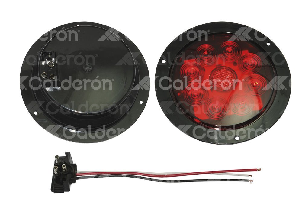 PLAFON SELLADO 4" ROJO 9 LED FIJO CON ARILLO TK-TL195R IMPORTACION