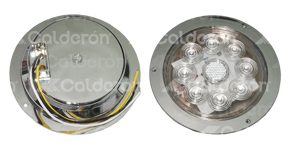 PLAFON SELLADO 4" BLANCO 8 LED FIJO CON ARILLO CROM. TK-TL224B IMPORTACION