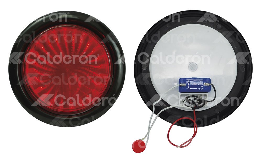 PLAFON SELLADO 4" ROJO 24 LED FIJO 12V TK-TL341RD IMPORTACION