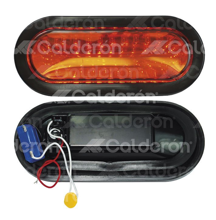 PLAFON SELLADO OVAL 30 LED AMBAR 6.5" FIJO 12V TK-TL301YW IMPORTACION