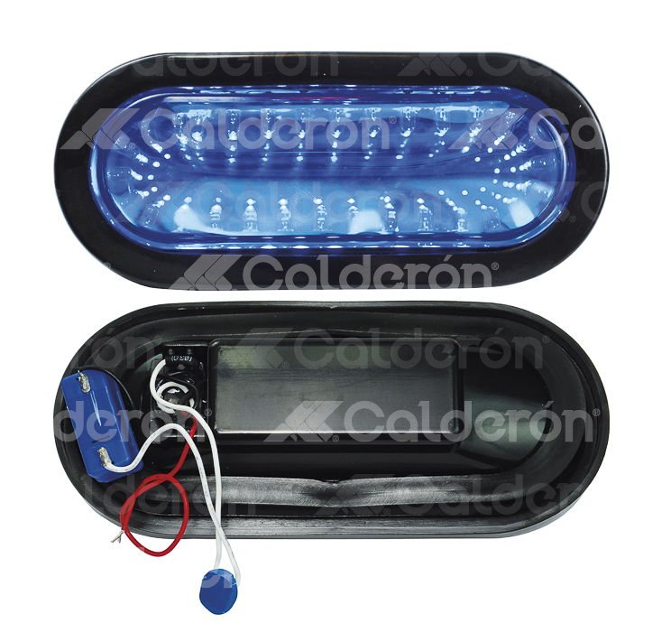 PLAFON SELLADO OVAL 30 LED AZUL 6.5" FIJO 12V TK-TL301NB IMPORTACION