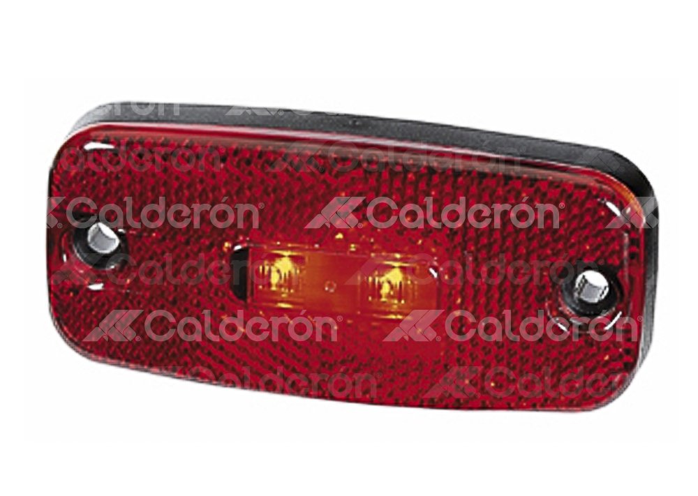 PLAFON LUZ POS 3LED ROJA 24V 110X50MM CON CABLE 345600317 HELLA