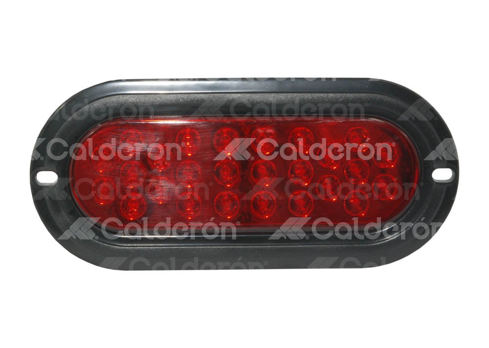 PLAFON SELLADO OVAL 26 LED ROJO EN-PL026-R IMPORTACION