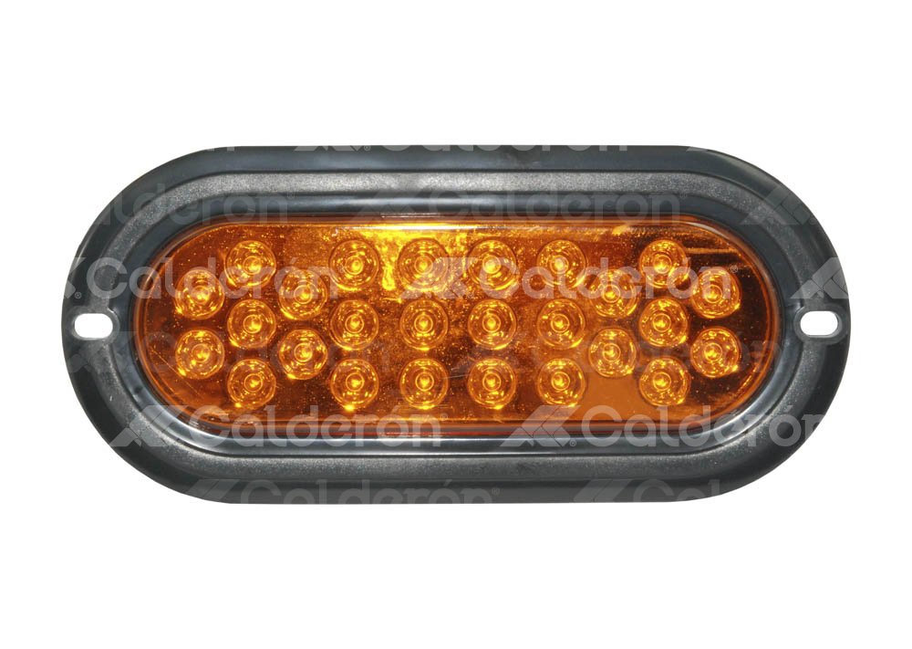 PLAFON SELLADO OVAL 26 LED AMBAR EN-PL026-A IMPORTACION