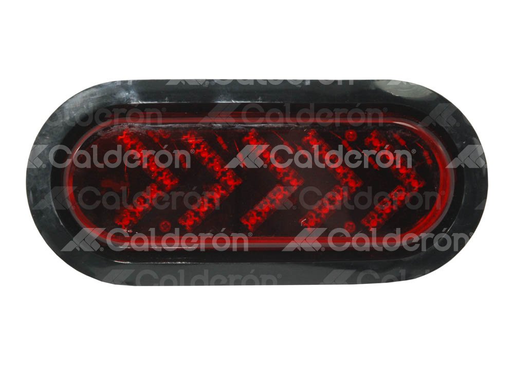 PLAFON SELLADO OVAL 35 LED FLECHA ROJO EN-PL035-R IMPORTACION