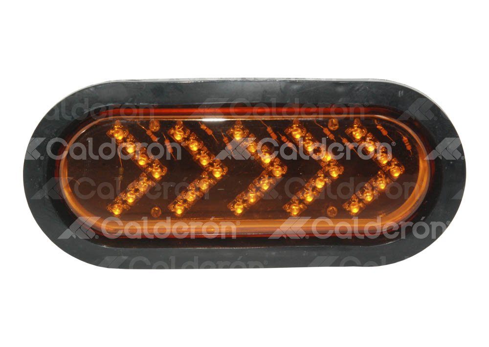 PLAFON SELLADO OVAL 35 LED FLECHA AMBAR EN-PL035-A IMPORTACION