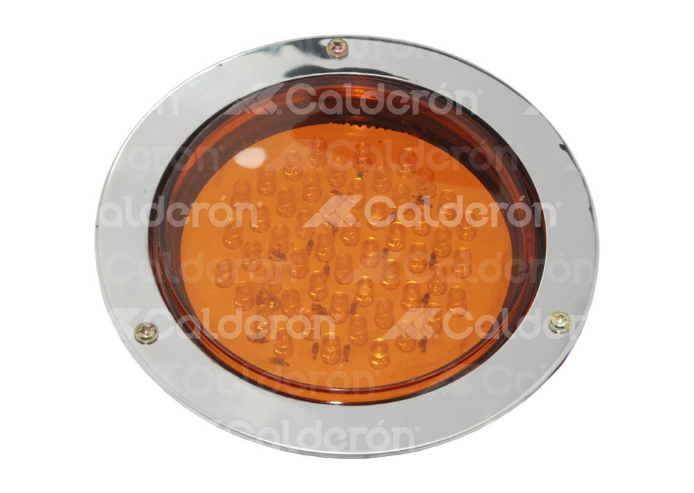 PLAFON 4" 44 LED AMBAR FLECHA MOVIMIENTO CROMO EN-PL044C-A IMPORTACION