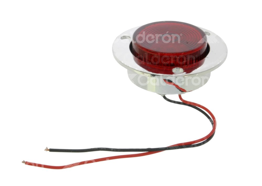 PLAFON SELLADO 2" ROJO 6LED CROMADO EN-PL206CR IMPORTACION