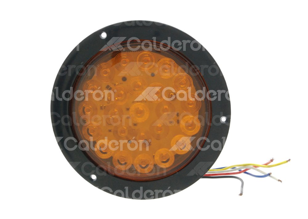 PLAFON SELLADO 4" 24LEDS 5 CABLES,4 FUNCIONES AMBAR . FUNCIONES: BAJA, ALTA, CIRCULO DE ADENTRO HACIA AFUERA, FLASHEO INTERMITENTE. EN-C24A IMPORTACION