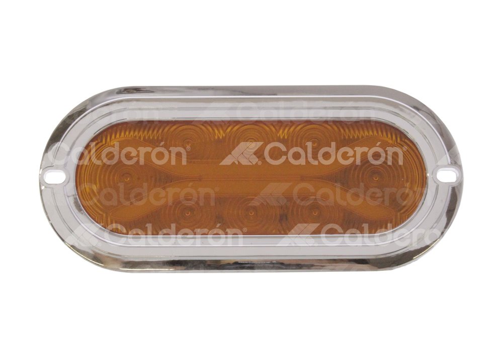 PLAFON SELLADO OVAL 8LEDS 5 CABLES,4 FUNCIONES AMBAR CROMADO EN-C32A IMPORTACION