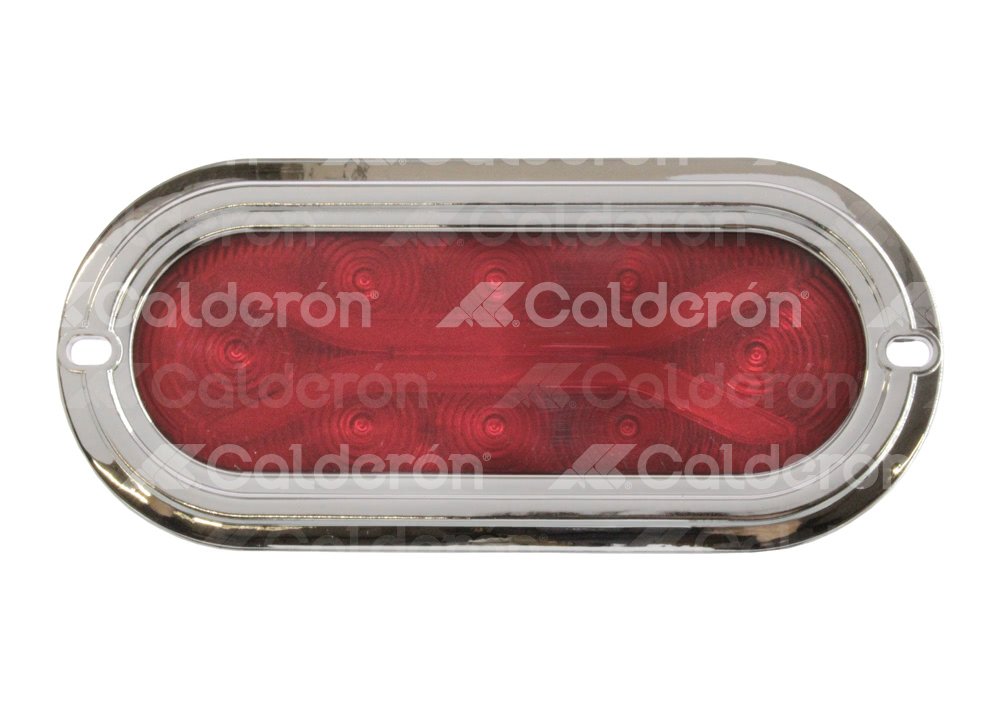 PLAFON SELLADO OVAL 8LEDS 5 CABLES,4 FUNCIONES ROJO CROMADO EN-C32R IMPORTACION