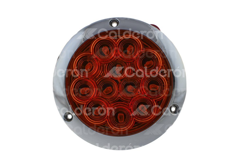 PLAFÓN SELLADO REDONDO PLANO 4" AMBAR 12 LEDS FUNCIÓN: MOVIMIENTO Y ESTROBO, ABS CROMADO, MICA DE 12 ÓPTICAS DIÁMETRO EXTERIOR: 143MM ALTURA: 21MM PL-263CR-18-A TROGRIM