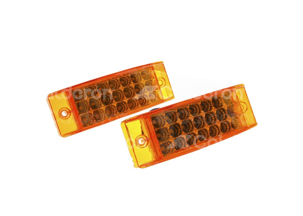 PLAFON LATERAL RECTANGULAR 21LED AMBAR H/L JUEGO (2 PIEZAS) PLA65091/AMSA IMPORTACION