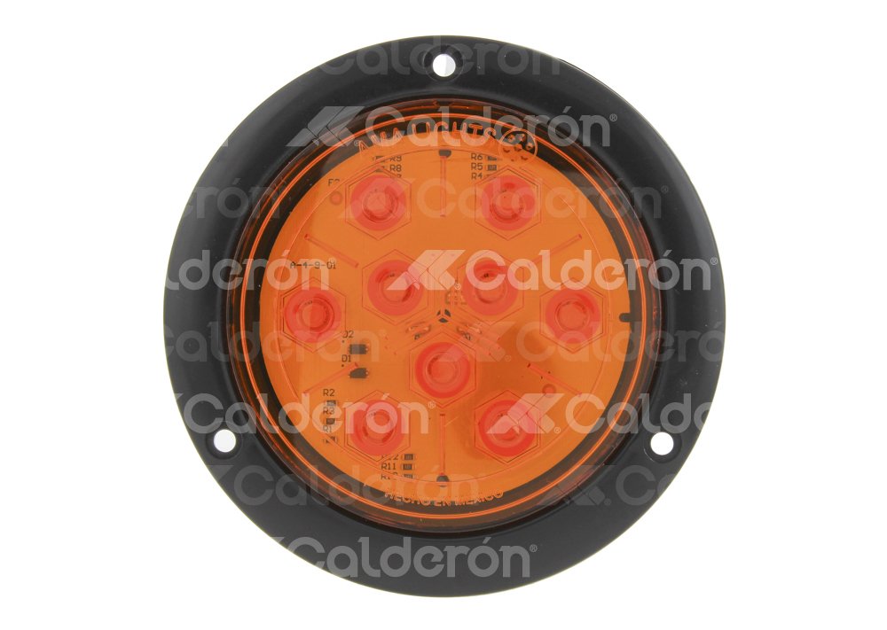 PLAFON SELLADO REDONDO 4" AMBAR, ABS NEGRO, 9 LEDS OPTICOS SIN MOVIMIENTO, VOLTAJE: 12V, AMALIGHTS, TROGRIM: PA-4BN-9SM-A TROGRIM