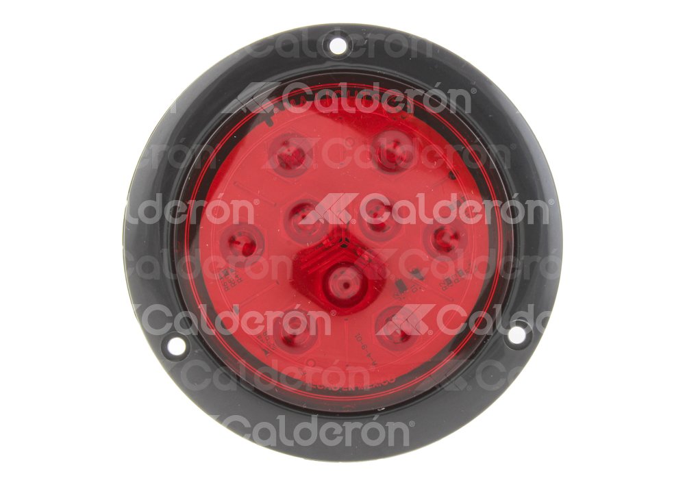 PLAFON SELLADO REDONDO 4" ROJO, ABS NEGRO, 9 LEDS OPTICOS SIN MOVIMIENTO, VOLTAJE: 12V, AMALIGHTS, TROGRIM: PA-4BN-9SM-R TROGRIM