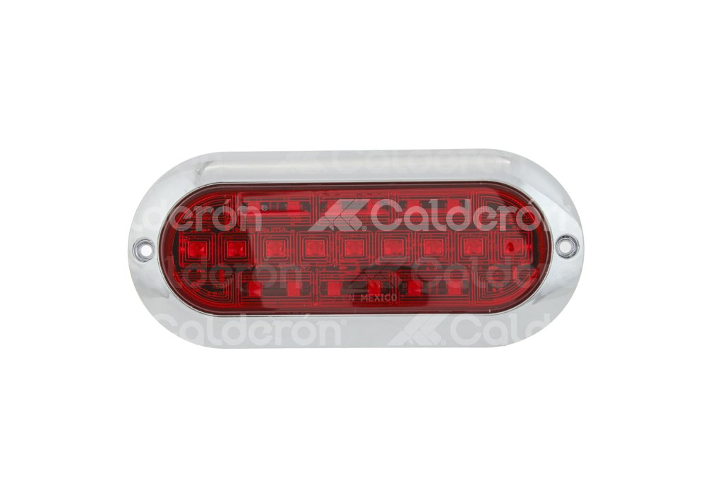PLAFON OVALADO EXTRAPLANO (SOBREPONER) ROJO, BISEL CROMADO (ABS), 21 LEDS, FUNCION: ALTA Y BAJA, VOLTAJE: 12/24V, AMPERS: 0.360, LUMENS: 162, DIMENSIONES: (LARGO: 195MM, ANCHO: 85MM, PROFUNDIDAD: 10.5MM) TROGRIM: PL-169CR-04-R TROGRIM