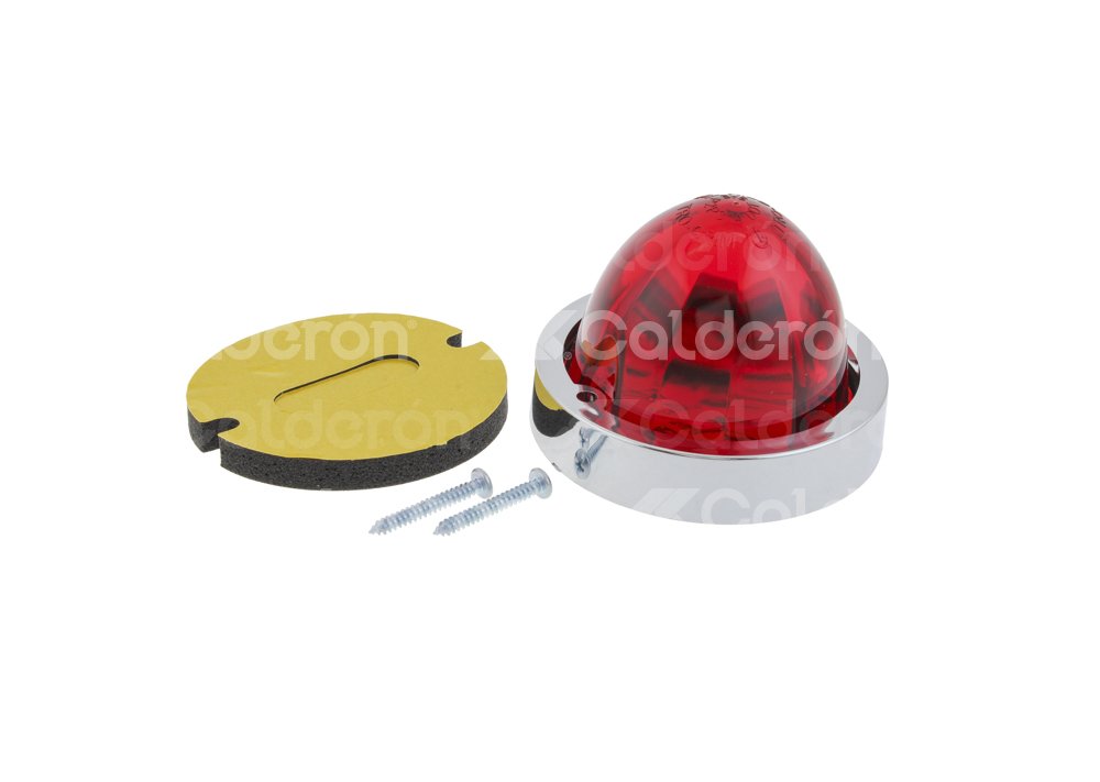 PLAFON LATERAL ARILLO CROMADO ROJO, 18 LEDS, FUNCION: ALTA Y BAJA, VOLTAJE: 12/24V, MATERIAL: PMMA/ABS, DIMENSIONES: (DIAMETRO: 92MM, PROFUNDIDAD: 68.76MM) TROGRIM: PL-193AR-04-RBV TROGRIM