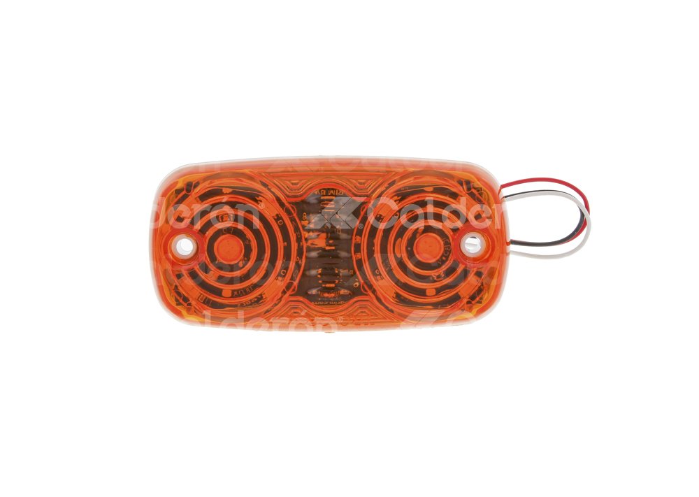 PLAFON LATERAL AMBAR 13 LEDS (BAJA 5 LEDS/ALTA 13 LEDS) ABS BLANCO, FUNCION: FIJO, MICA: DOBLE OPTICA CIRCULAR CONCENTRICA, VOLTAJE: 12/24V, AMPERS: 0.100, MATERIAL: PMMA/ABS, FMVSS: P2/P3, MONTAJE: TORNILLO, LUMENS: 45, DIMENSIONES: (LARGO: 102MM, ANCHO:50MM, PROFUNDIDAD: 20MM) TROGRIM: TROGRIM