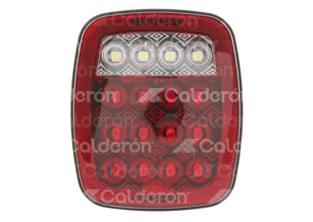 PLAFON TRASERO TIPO JEEP 16 LEDS, ABS NEGRO, FUNCION: ALTA Y BAJA, MICA: 16 OPTICAS, REVERSA: BLANCA ESTROBO, VOLTAJE: 12/24V, AMPERS: 0.300, MATERIAL: PMMA/ABS, LUMENS: 135, DIMENSIONES: (LARGO: 146MM, ANCHO: 171MM, PROFUNDIDAD: 26MM) TROGRIM: PL-CJ-03 TROGRIM