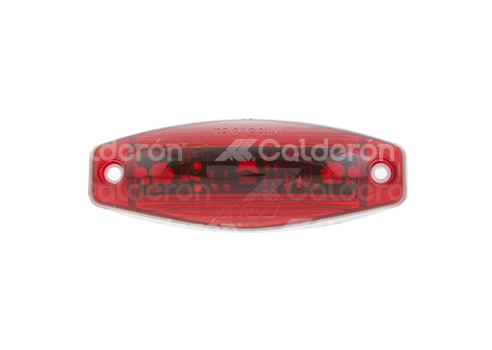 PLAFON LATERAL ROJO 3 LEDS, ABS BLANCO, FUNCION: FIJA, MICA: HELIPTICA AYCO DE 3 OPTICAS, VOLTAJE: 12/24V, AMPERS: 0.060, MATERIAL: PMMA/ABS, FMVSS: P2/P3, LUMENS: 30, DIMIESIONES: (LARGO: 115MM, ANCHO: 41MM, PROFUNDIDAD: 24MM) TROGRIM: PL-164BB-AY-R TROGRIM