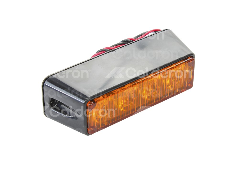 PLAFON EMERGENCIA AMBAR 4 LEDS 1W, FUNCION: ESTROBO, BASE: ZAMAC, BISEL: ABS NEGRO, MICA: RAYADA DE 4 OPTICAS REFLEJANTES, VOLTAJE: 12/24V, AMPERS: 0.350, MATERIAL: PMMA/PC, LUMENS: 162, DIMENSIONES: (LARGO: 109MM, ANCHO: 32MM, PROFUNDIDAD: 39MM) TROGRIM: PL-E204-ECO-A TROGRIM