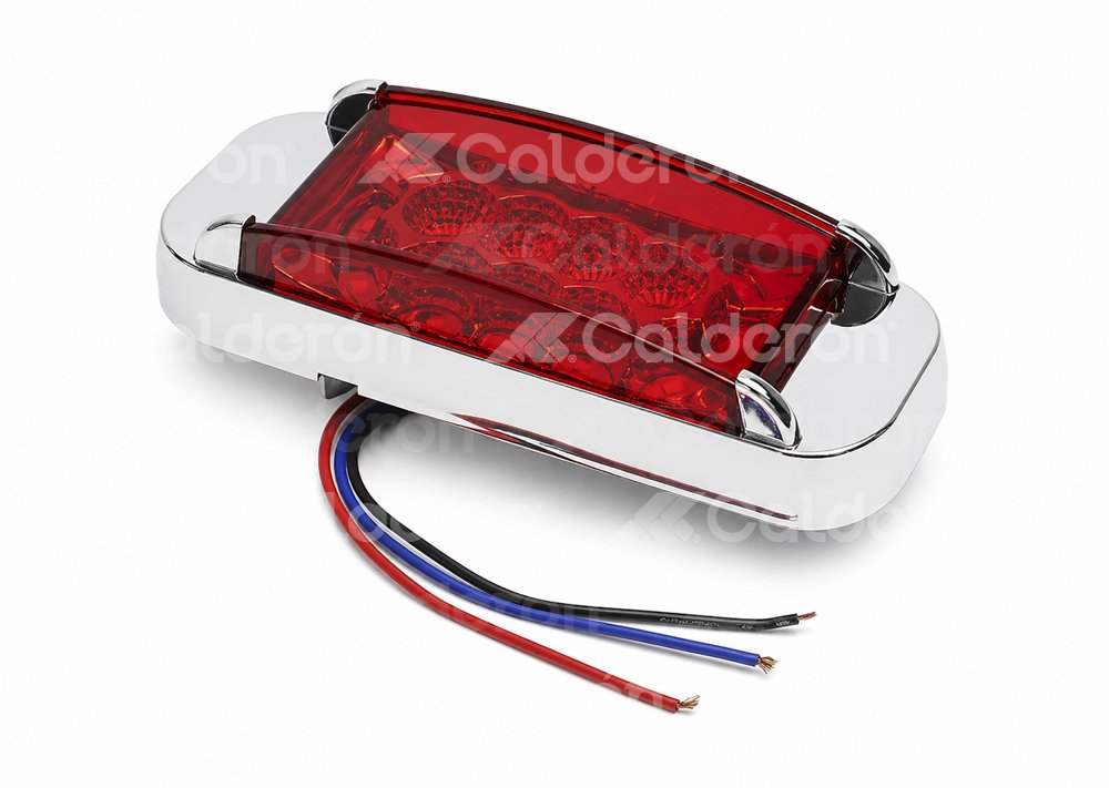 PLAFON LATERAL ROJO 16 LEDS, 3 CABLES, FIJO/ESTROBO 12V/24V 2.2W (PIEZA) DC501-2 IMPORTACION