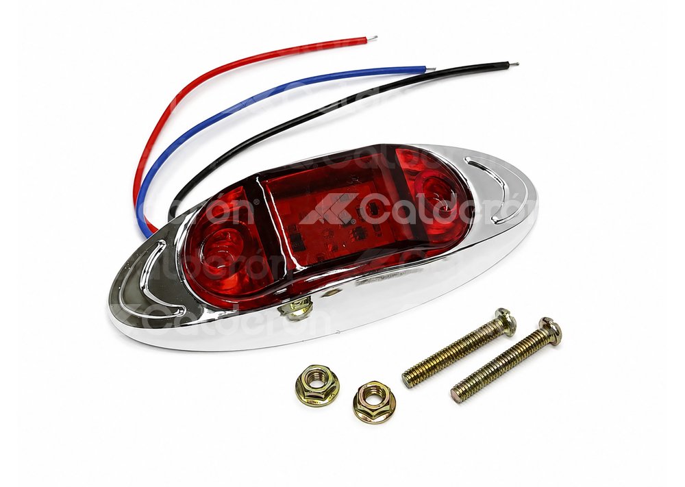 PLAFON LATERAL ROJO 6 LEDS FIJO/ESTROBO 12V/24V 1.1W (PIEZA) EN-DC002A IMPORTACION