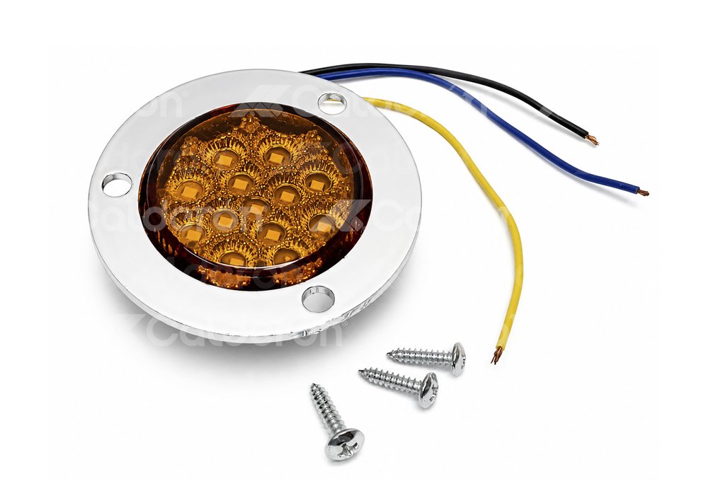 PLAFON 2" AMBAR 13 LEDS LUZ ESTROBO 12V/24V 2.13W (PIEZA) MS-022 IMPORTACION