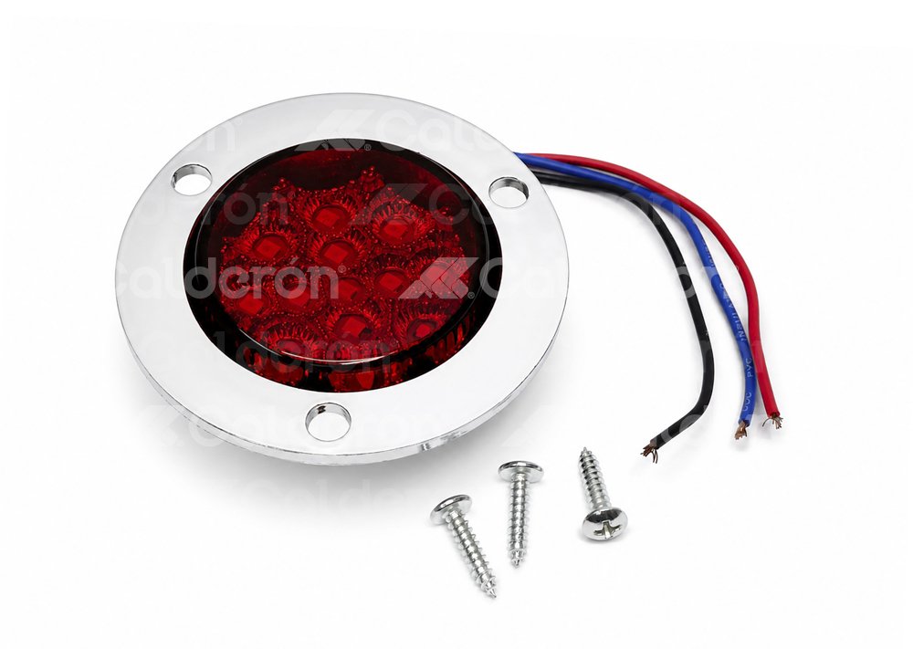 PLAFON 2" ROJO 13 LEDS LUZ ESTROBO 12V/24V 2.09W (PIEZA) MS-023 IMPORTACION