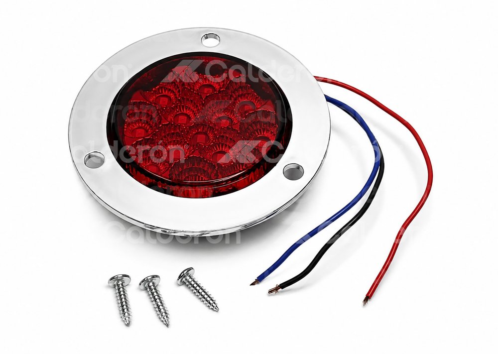 PLAFON 2 1/2" ROJO 13 LEDS LUZ ESTROBO 12V/24V 1.53W (PIEZA) MS-025 IMPORTACION