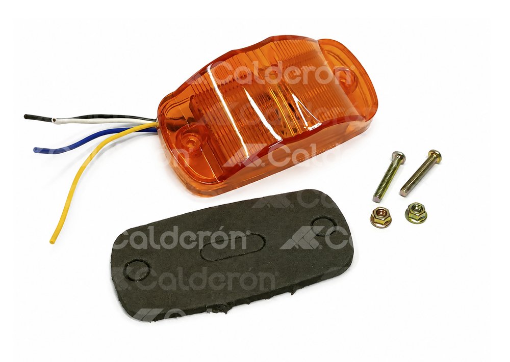 PLAFON UNIVERSAL AMBAR 18 LEDS LUZ FIJA/ESTROBO 12V/24V 3.05W (PIEZA) PL021B IMPORTACION