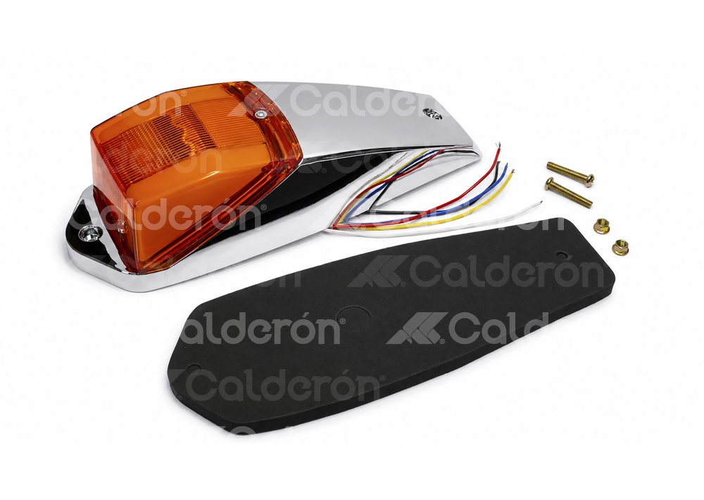 PLAFON ZEPELIN AMBAR 27 LEDS+GEL TIPO KENWORTH GRANDE (PIEZA) RL-S372 IMPORTACION