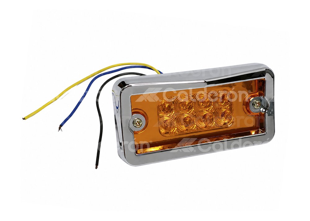 PLAFON AMBAR 15 LEDS 12V/24V FIJO/ESTROBO 3 CABLES (PIEZA) RL-S228 IMPORTACION
