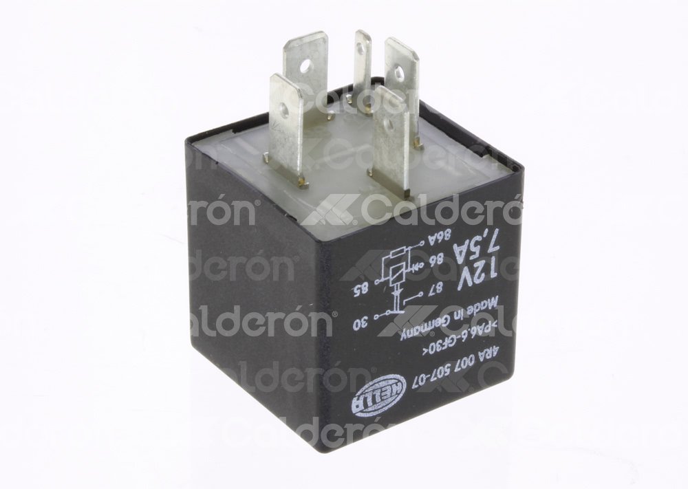 RELEVADOR UNIVERSAL HELLA 12V 7.5A 5 TERMINALES 30 VOLKSWAGEN 007507071 RELAY HELLA
