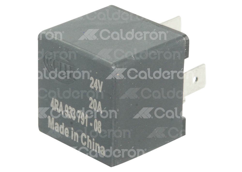 RELEVADOR UNIVERSAL HELLA 24V 20A 5 TERMINALES SIN RESISTENCIA 933791081 RELAY HELLA