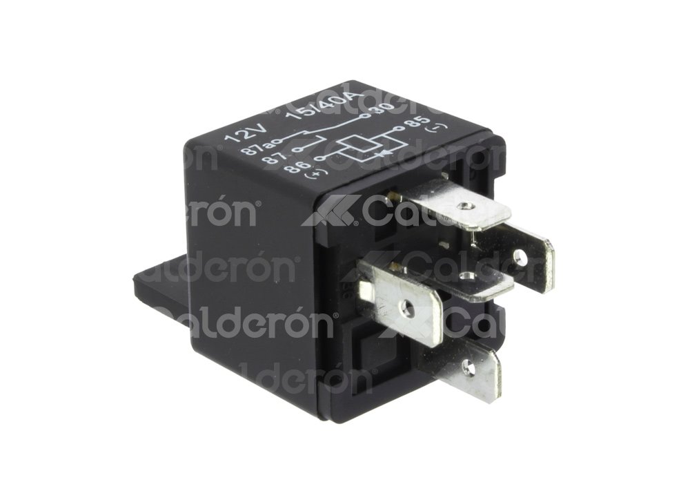 RELEVADOR UNIVERSAL HELLA 12V 15A (CARGA CAPACITIVA) / 40A (CARGA INDUCTIVA) CON DIODO SUPRESION, 5 TERMINALES 933332277, 2-074, 933332627, 4RD 933 332 277 RELAY HELLA