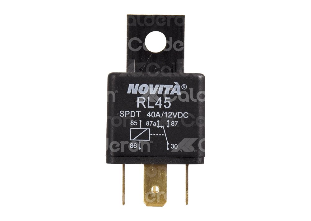 RELEVADOR UNIVERSAL 5 TERMINALES 12V 480W/40A SPDT NOVITA: 37473, RL45 NOVITA