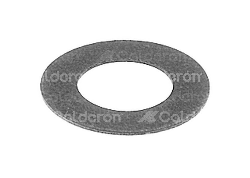 RONDANA PLANA WAI MARCHA FORD MOD 4", 4"-1/2", MEDIDAS: DIAMETRO INTERNO: 5/8", DIAMETRO EXTERNO: 1-1/8", ESPESOR: 0.79MM  (0.031"), MATERIAL: FIBRA, NOTA: USAR EN ARMADURA C.E, FORD: 18-11036, SZ588, WAI: 84-7604 WAI